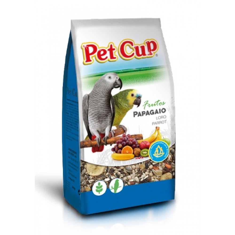 PETCUP MISTURA DE PAPAGAIOS C/FRUTOS - 700 GR