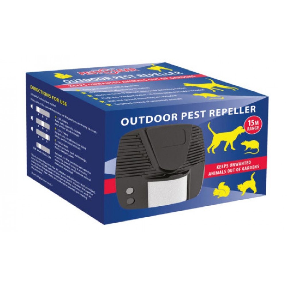 REPELENTE CÃES, GATOS E OUTROS - ULTRASSÔNICO OUTDOOR