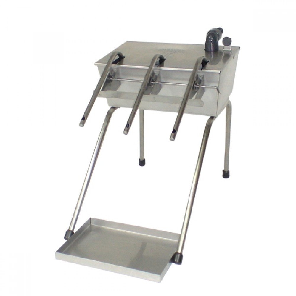 ENCHEDOR AUTOMATICO 3 BICOS C/TAMPA E TABULEIRO INOX