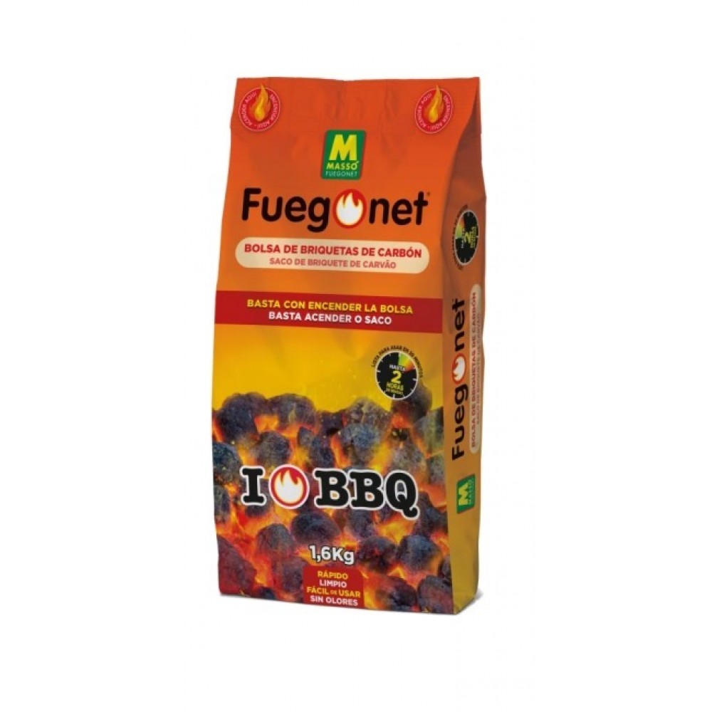 FUEGONET SACO DE BRIQUETE DE CARVÃO 1.6KG