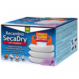 SECADRY ANTI HUMIDADE RECARGA 450G PACK 3 UNIDADES