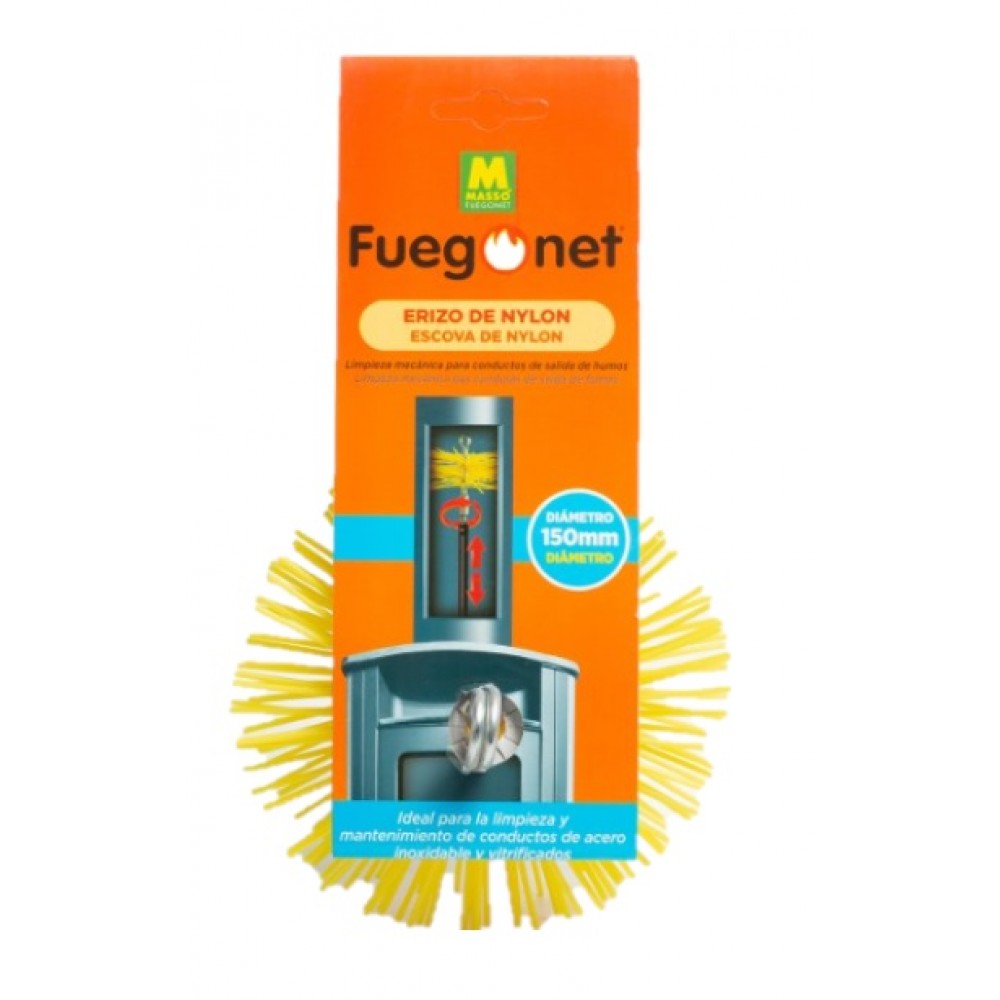 FUEGONET ESCOVA DE NYLON PARA CHAMINÉS 150MM