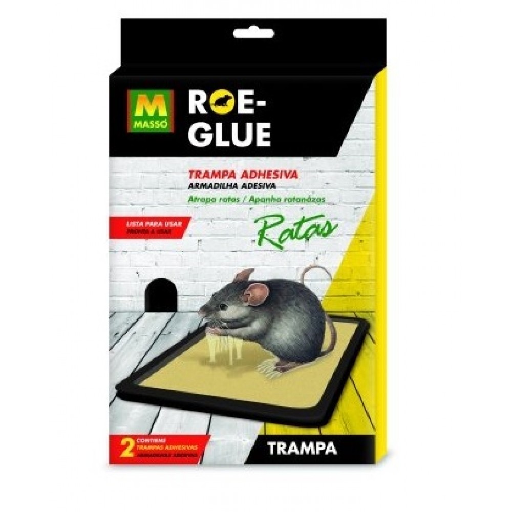 ROE-GLUE ARMADILHA ADESIVA PARA RATAZANAS 2 UNIDADES
