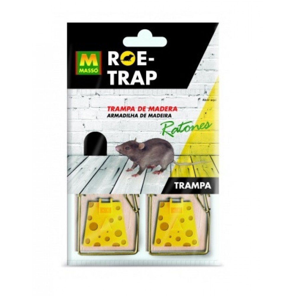 ROE-TRAP ARMADILHA DE MADEIRA PARA RATOS  - 2 UNIDADES