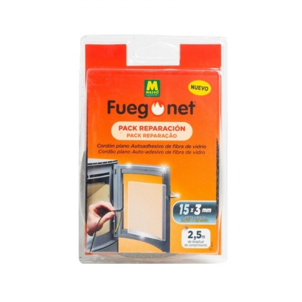 FUEGONET PACK DE REPARAÇÃO CORDÃO PLANO AUTO-ADESIVO 15X3MM