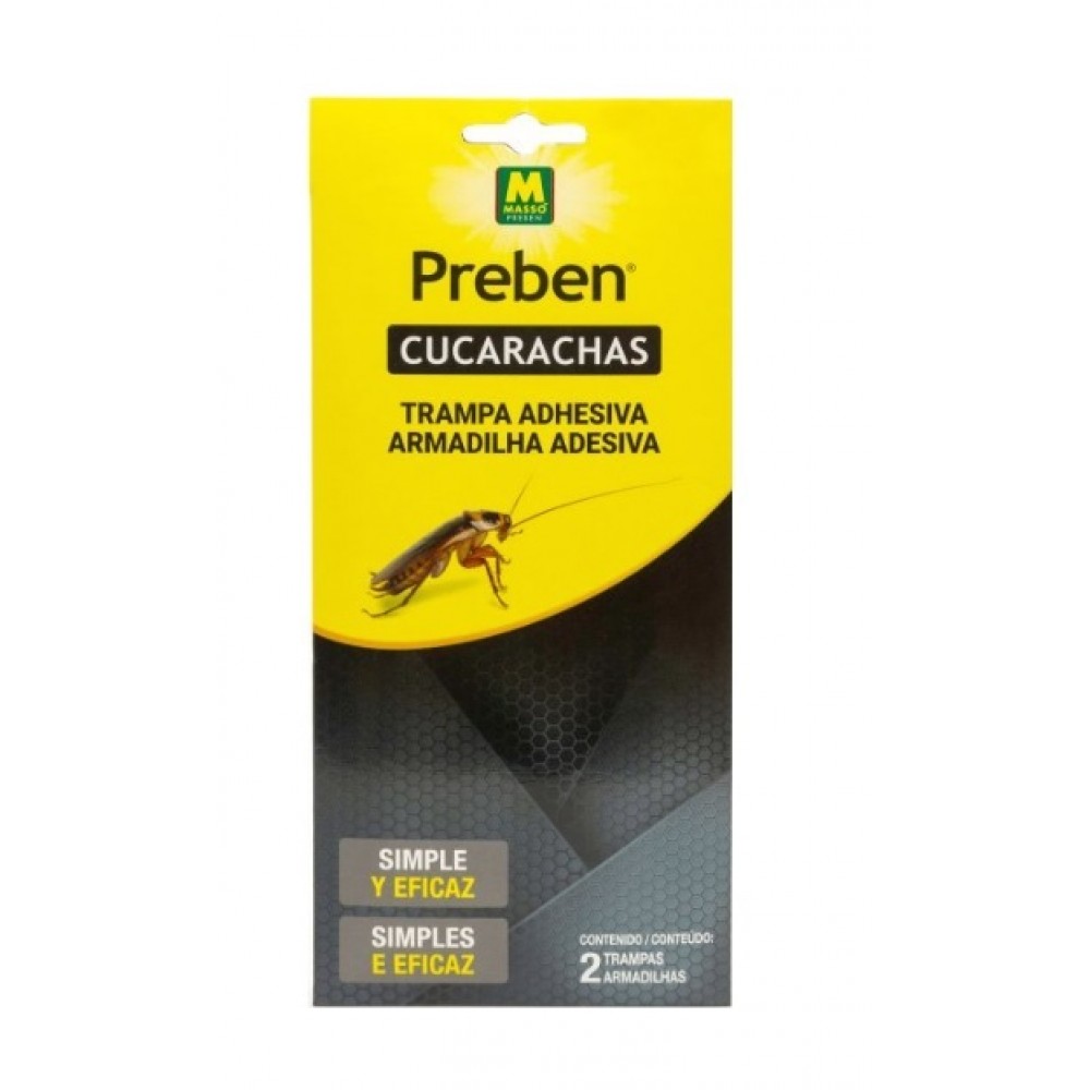 PREBEN ARMADILHA ADESIVA PARA BARATAS - 2 UNIDADES