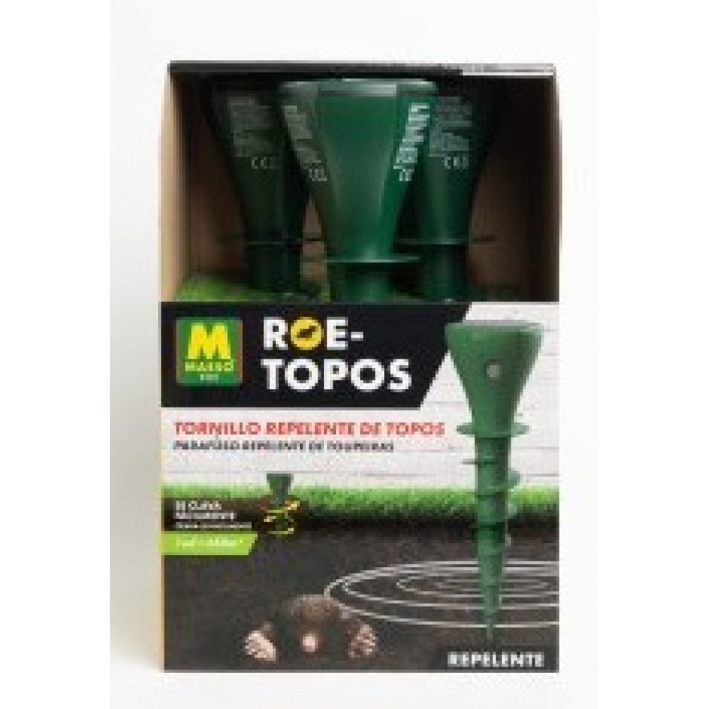 ROE-TOPOS PARAFUSO REPELENTE DE TOUPEIRAS 3UNIDADES