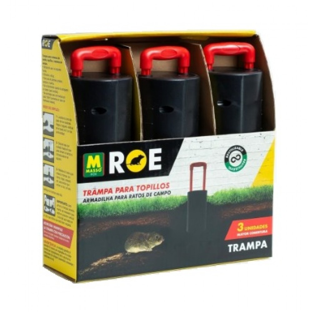 RATOEIRA ROE PARA RATOS DE CAMPO PACK 3 UNIDADES