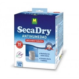 SECADRY ANTI HUMIDADE RECARGA PASTILHA  450G PACK 3 UNIDADES