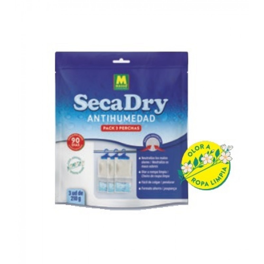 SECADRY ANTI HUMIDADE CABIDE ALMÍSCAR BRANCO 3X210G