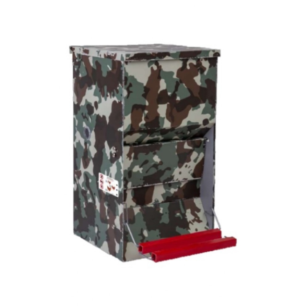 COMEDOURO ABERTURA MECANICA "SAFFED" DE AVES CAMUFLADO 12 KG