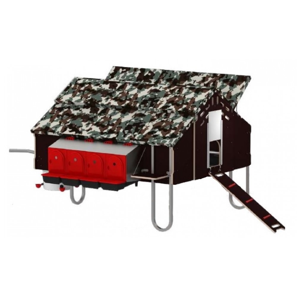 GALINHEIRO MOVEL FREE-RANGE " AR LIVRE " 150 X 180MT CAMUFLADO