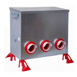 COMEDOURO METAL  AVES COM 6 BOCAS ANTIDESPERDICIO  50KG