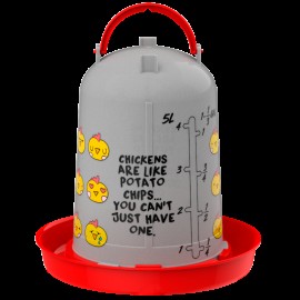 BEBEDOURO FRANGOS CHIPS PLASTICO VERMELHO 5 LT