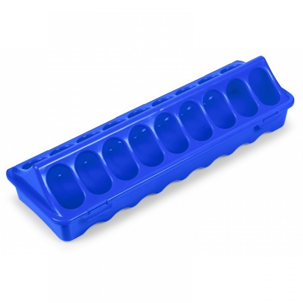 COMEDOURO PINTOS PLASTICO 1ª IDADE AZUL 30 CM