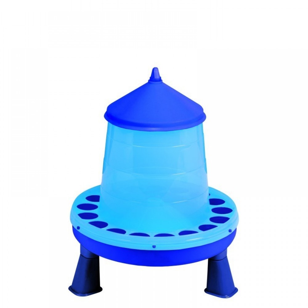 CO.COMEDOURO GALINHAS 4 KG COM PATAS AZUL