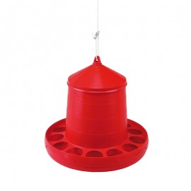 CO.COMEDOURO PLASTICO DE AVES 12KG VERMELHO