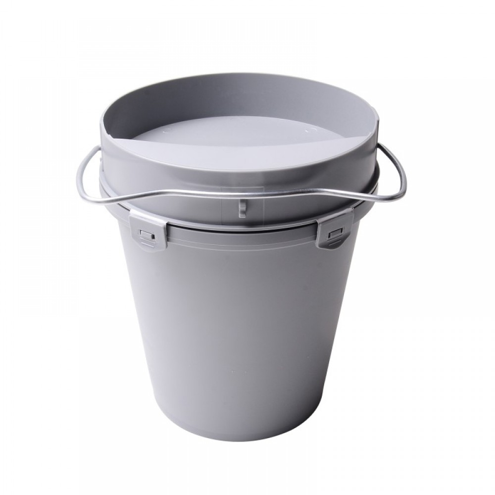 BEBEDOURO DE AVES EM BALDE PLASTICO CINZA 5,5 LITROS