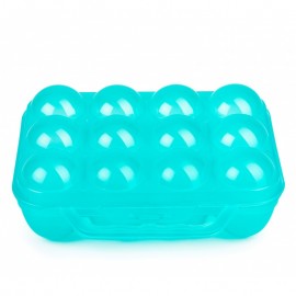 EMBALAGEM C/ALÇA DE PLASTICO P/TRANSPORTE 12 OVOS DE GALINHA AZUL TURQUESA