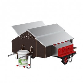 KIT DE RODAS P/GALINHEIRO MOVEL FREE-RANGE " AR LIVRE " 150 X 180MT