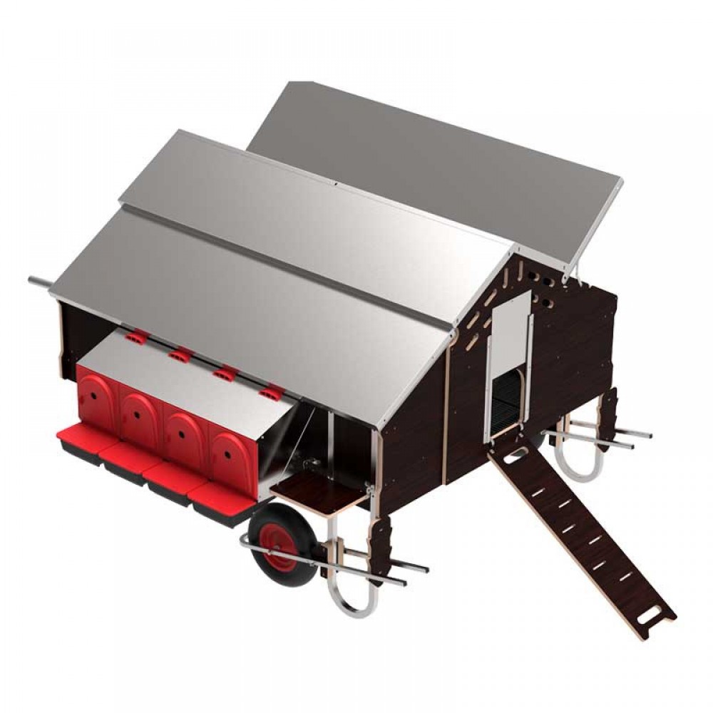 GALINHEIRO MOVEL FREE-RANGE " AR LIVRE " C/KIT RODAS 150 X 180MT