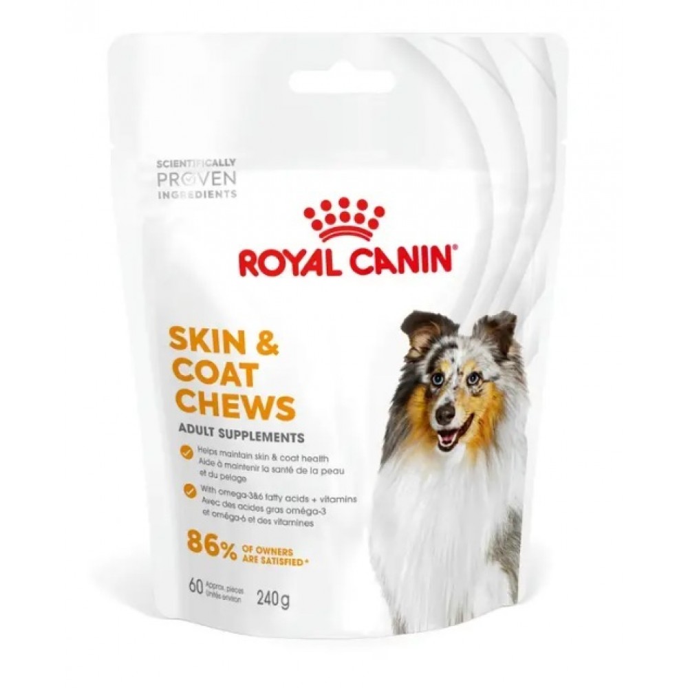 ROYAL CANIN SUPLEMENTO CAO ADULTO SKIN & COAT CHEWS  - 240G