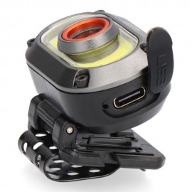 LANTERNA DE CABEÇA LED ALUMÍNIO RECARREGÁVEL 7W+ 5W