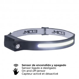 LANTERNA DE CABEÇA COM SENSOR RECARREGÁVEL
