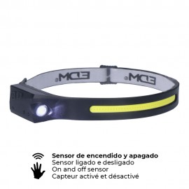 LANTERNA DE CABEÇA COM SENSOR RECARREGÁVEL