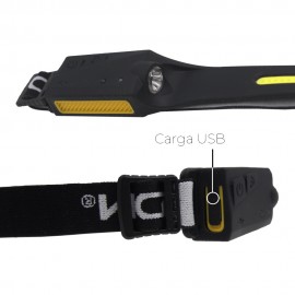 LANTERNA DE CABEÇA COM SENSOR RECARREGÁVEL