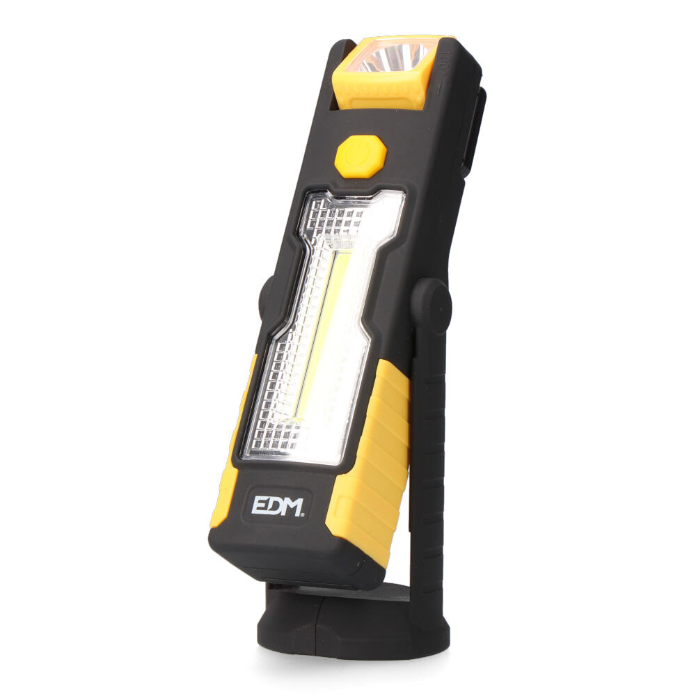LANTERNA LED XL DUPLA FUNÇÃO COM GANCHO + ÍMAN 3xAAA (PILHAS INCLUÍDAS)