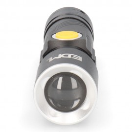 MINI LANTERNA COM ZOOM 1 LED 120Lm/40Lm/ FLASH 9.000K RECARREGÁVEL COM USB.