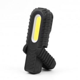 LANTERNA DE TRABALHO LED RECARREGÁVEL COM USB. COM GANCHO + ÍMÃ + SUPORTE. COB 5W 300 Lm / 3W 90 Lm