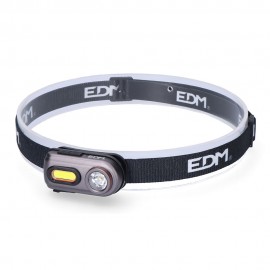 LANTERNA DE CABEÇA 2 LEDS 3W 100Lm, 5W 400Lm RECARREGÁVEL.