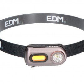 LANTERNA DE CABEÇA 2 LEDS 3W 100Lm, 5W 400Lm RECARREGÁVEL.