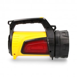 LANTERNA CANHÃO MULTIFUNCIONAL. LUZ PRINCIPAL 10W 350Lm + LATERAL 3W 100Lm + LATERAL VERMELHA 3W 20 Lm E POWER BANK