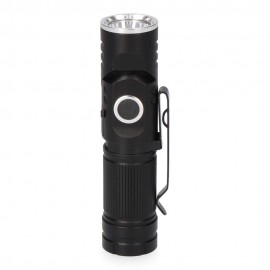 LANTERNA MINI LED 8W 450lm CORPO EM ALUMÍNIO, CABEÇA ENDEREÇÁVEL. RECARREGÁVEL