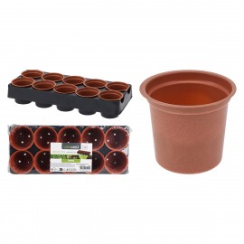 VASO REDONDO PLASTICO 28,5X11,8X5CM - PACK10