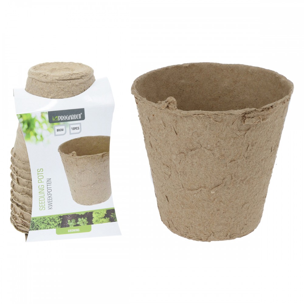 VASO REDONDO DE PAPEL BIO DEGRADAVEL 8X8CM - PACK10