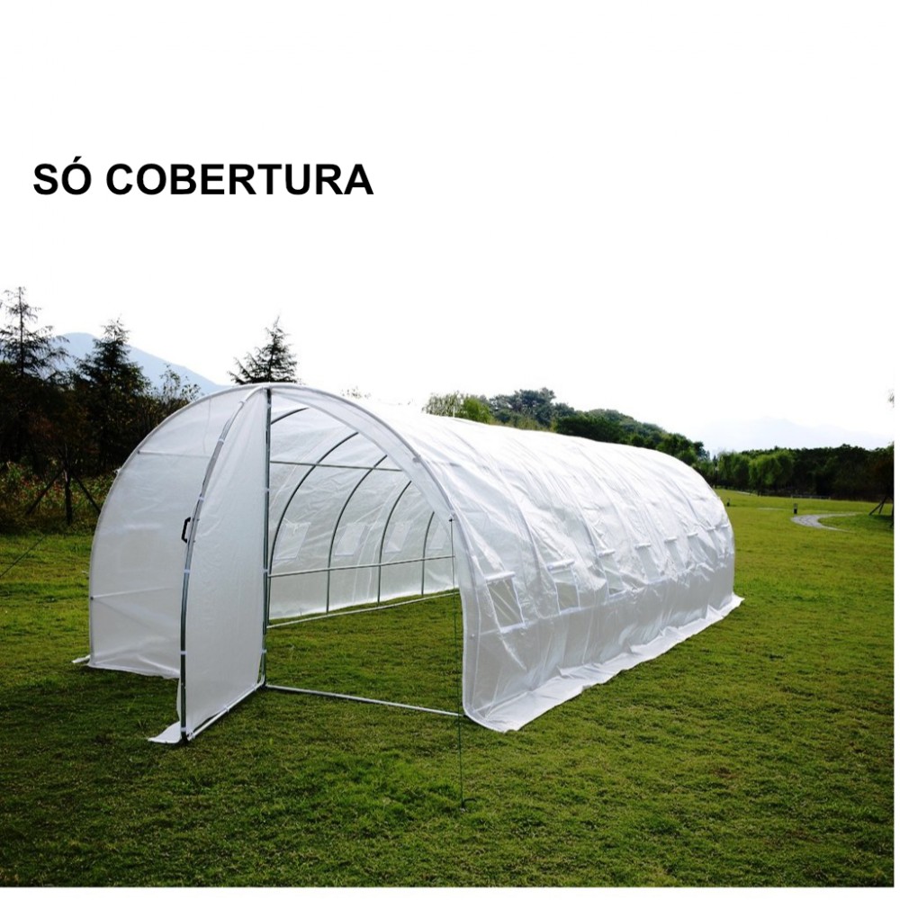 COBERTURA SUBSTITUIÇÃO ESTUFA 6X3 M C/ PORTA METAL