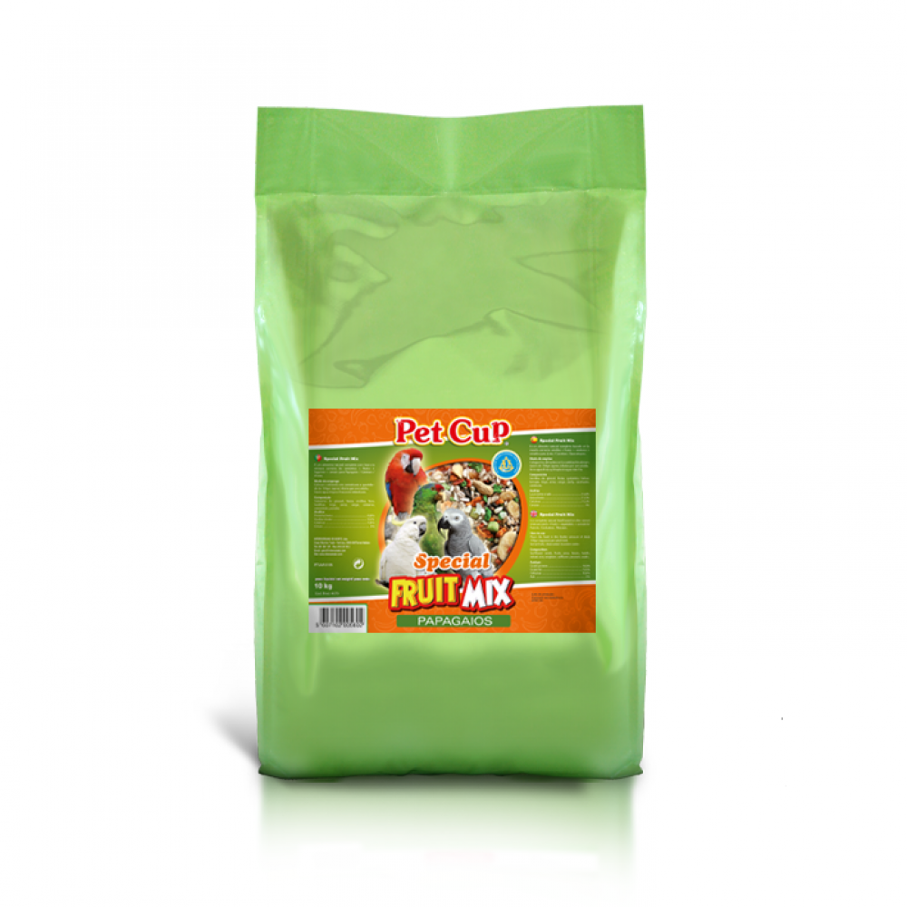 PETCUP MISTURA DE PAPAGAIOS ESPECIAL FRUIT MIX - 3 KG