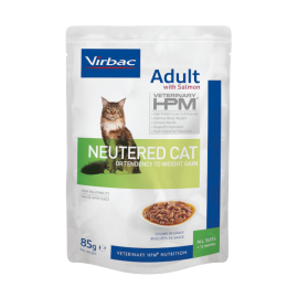 VIRBAC HPM GATO ADULTO NEUTERED WET SALMÃO (12X85GR)