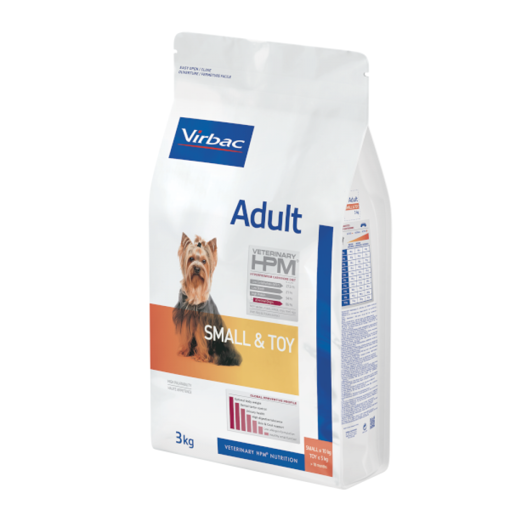 VIRBAC HPM CAO ADULTO SMALL & TOY  -3KG