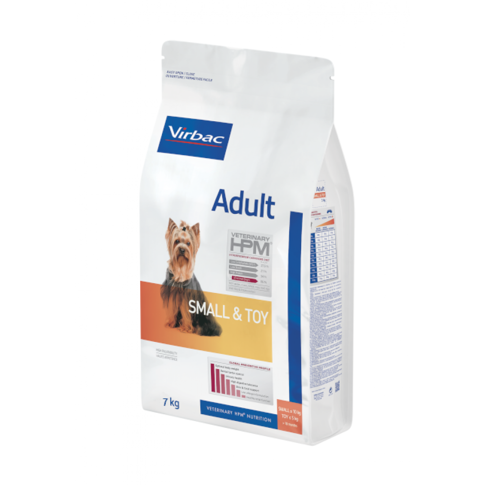 VIRBAC HPM CAO ADULTO SMALL & TOY  -7KG