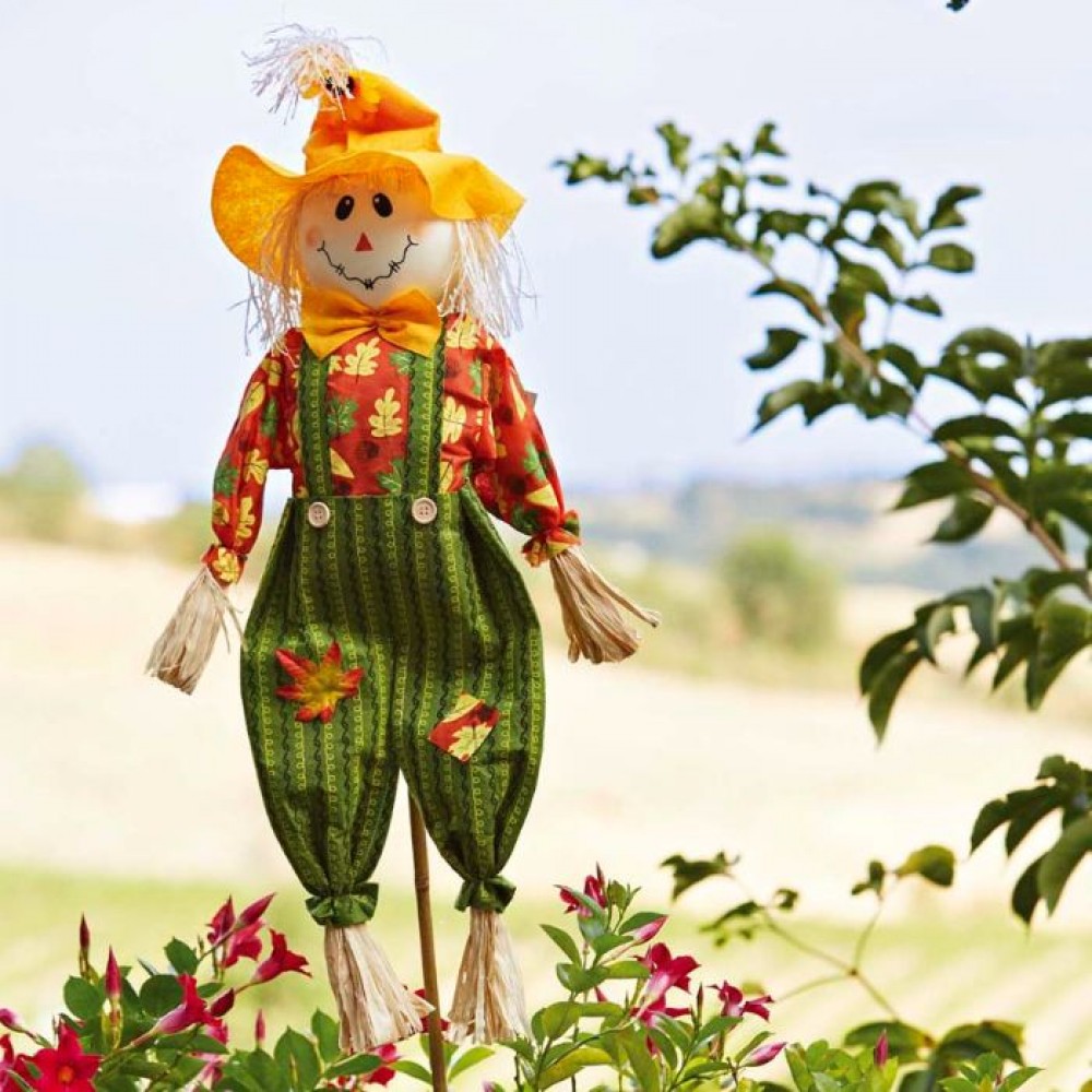 ESPANTALHO DE PALHA E ROUPA XXL-  110 cm