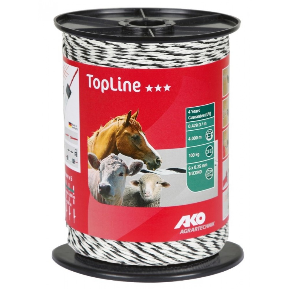 FIO DE CERCA ELECTRICA TOPLINE 6 CONDUTORES ROLO 200M