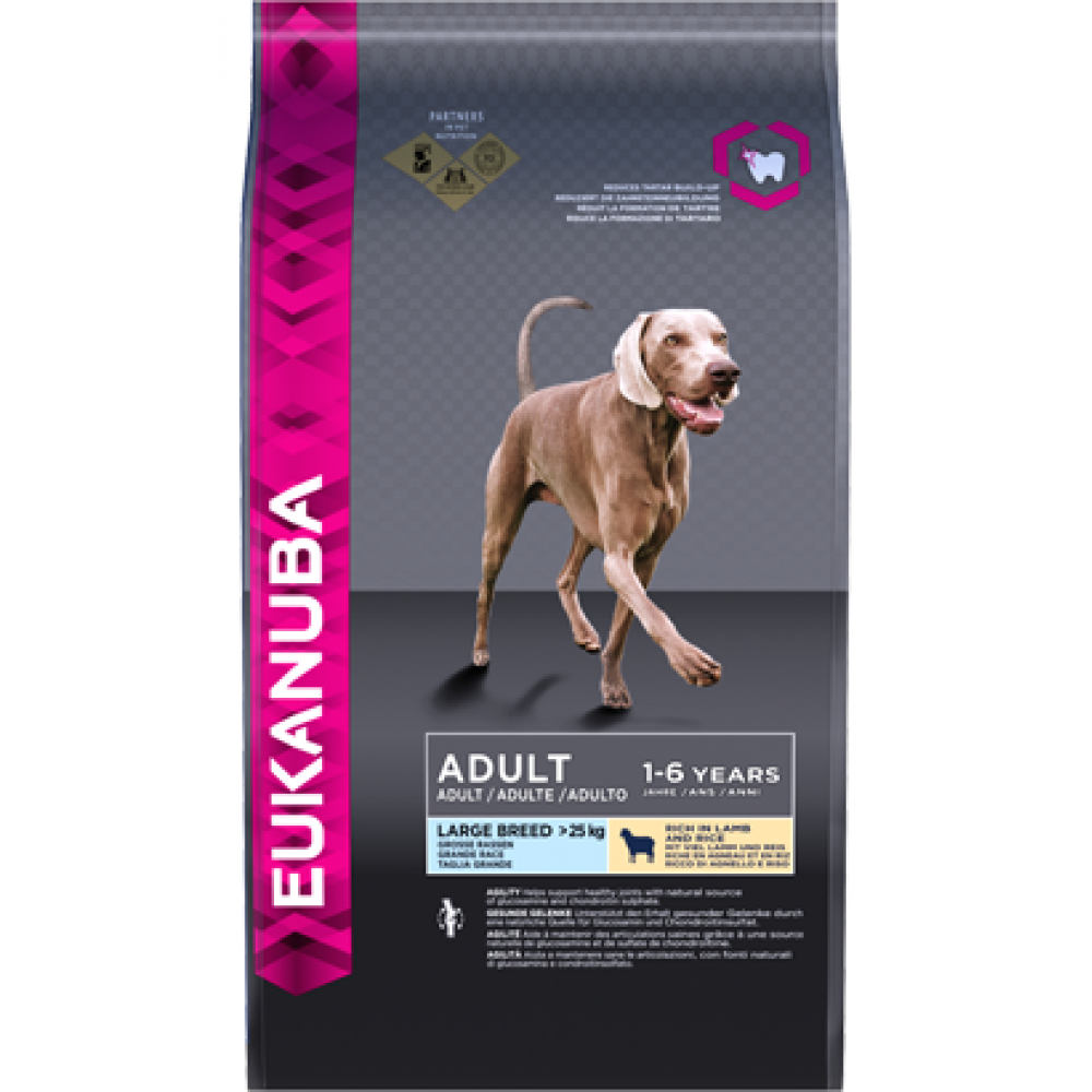 EUKANUBA CAO ADULTO LAMB RICE RAÇAS GRANDES  2.5 KG