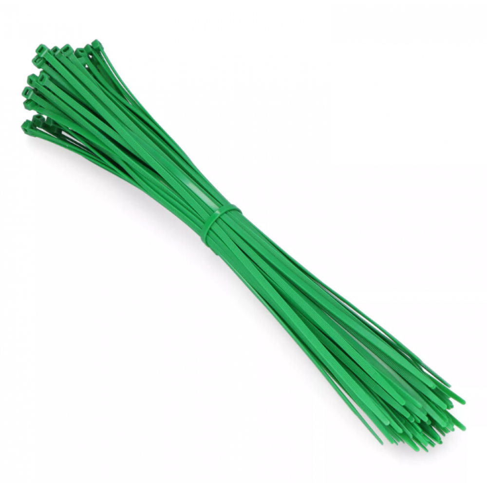 ABRAÇADEIRAS VERDES 385x4,8mm (SACO 100 unid.) NYLON DE ALTA QUALIDADE