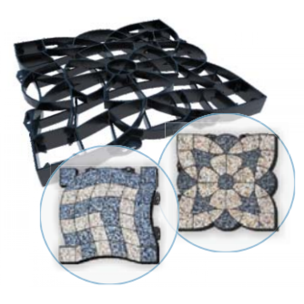 BOSK GEOGRELHA WAVE & FLOWER PRETO