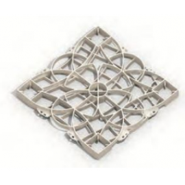 BOSK GEOGRELHA WAVE & FLOWER BEJE(SAND) C/ BASE WAVE